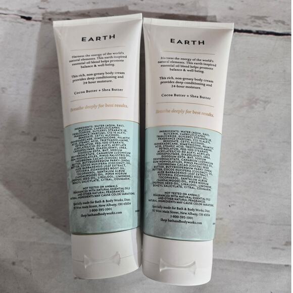 NEW! Bath & Body Works Earth Sandalwood Black Pepper Body Cream Lotion Fragrance - Picture 2 of 2
